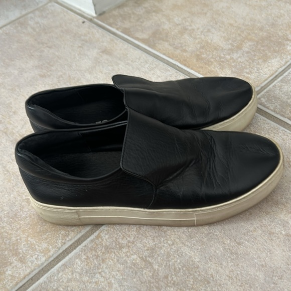 J/Slides NYC Women's White & Black Leather Platform Loafers Slip-On Shoes 7 - Picture 4 of 8